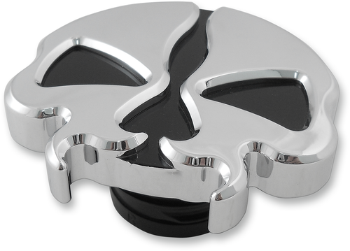 Non-Vented Split Skull Gas Cap - Chrome - Lutzka's Garage