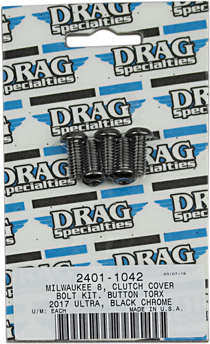 Bolt Kit Clutch Black/Chrome Torx