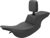 Tour Step Up Seat - Rider Backrest - Plain - FL 97-07
