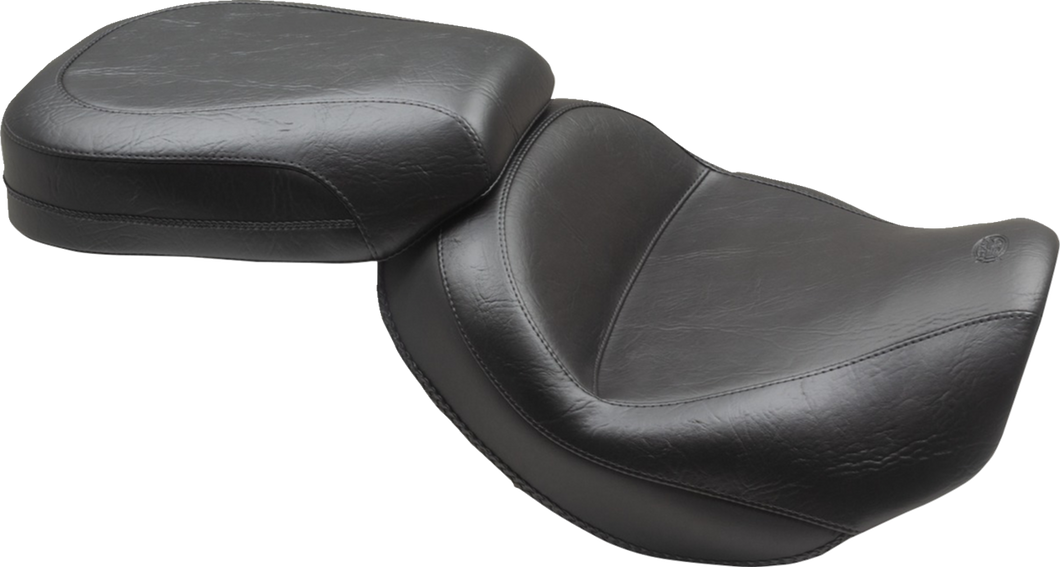 Wide Touring Solo Seat - Black - Plain - without Driver Backrest - C90T 15-19 - Lutzka's Garage