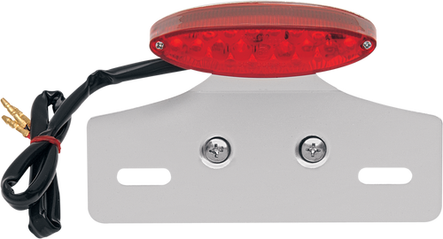 Taillight/License Plate Mount - Cat Eye -Red Lens - Clear LED