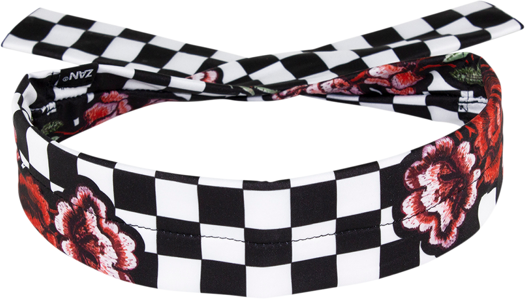 Polyester Cooldanna® - Checkered Floral - Lutzka's Garage