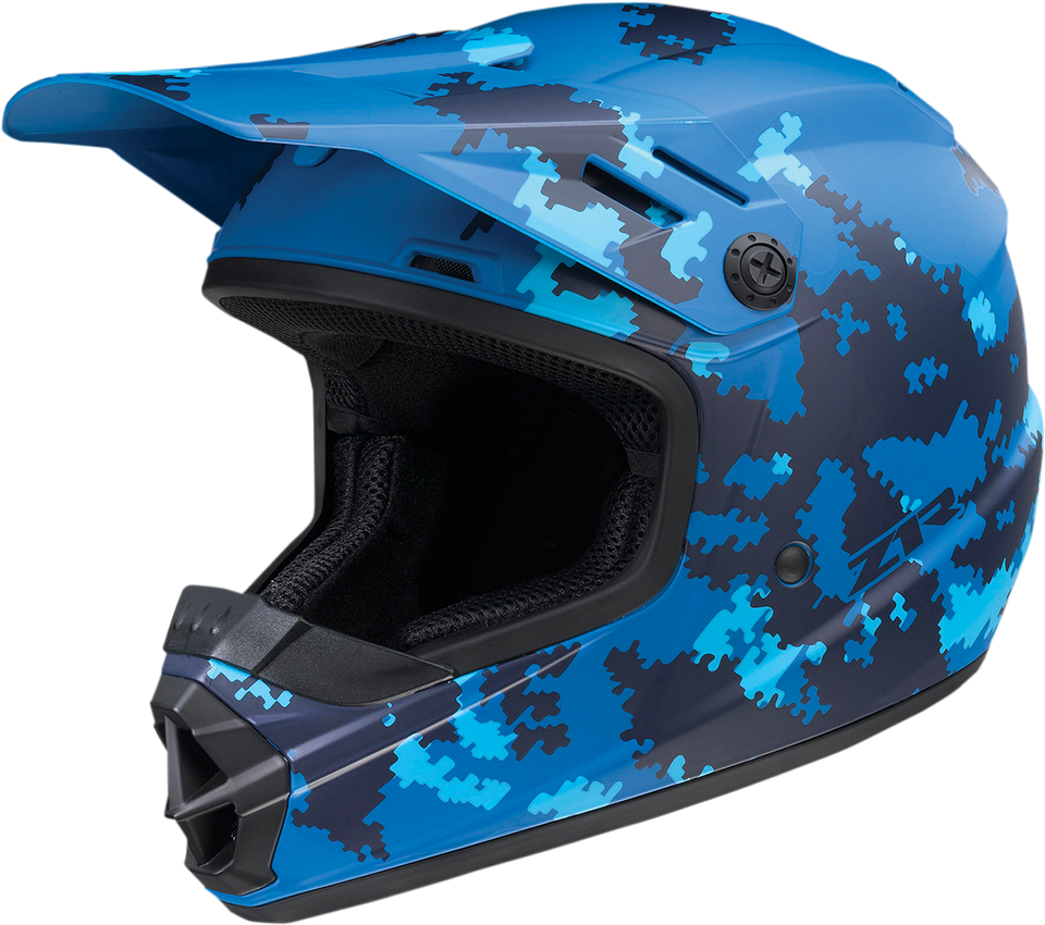 Youth Rise Helmet - Digi Camo - Blue - Small - Lutzka's Garage