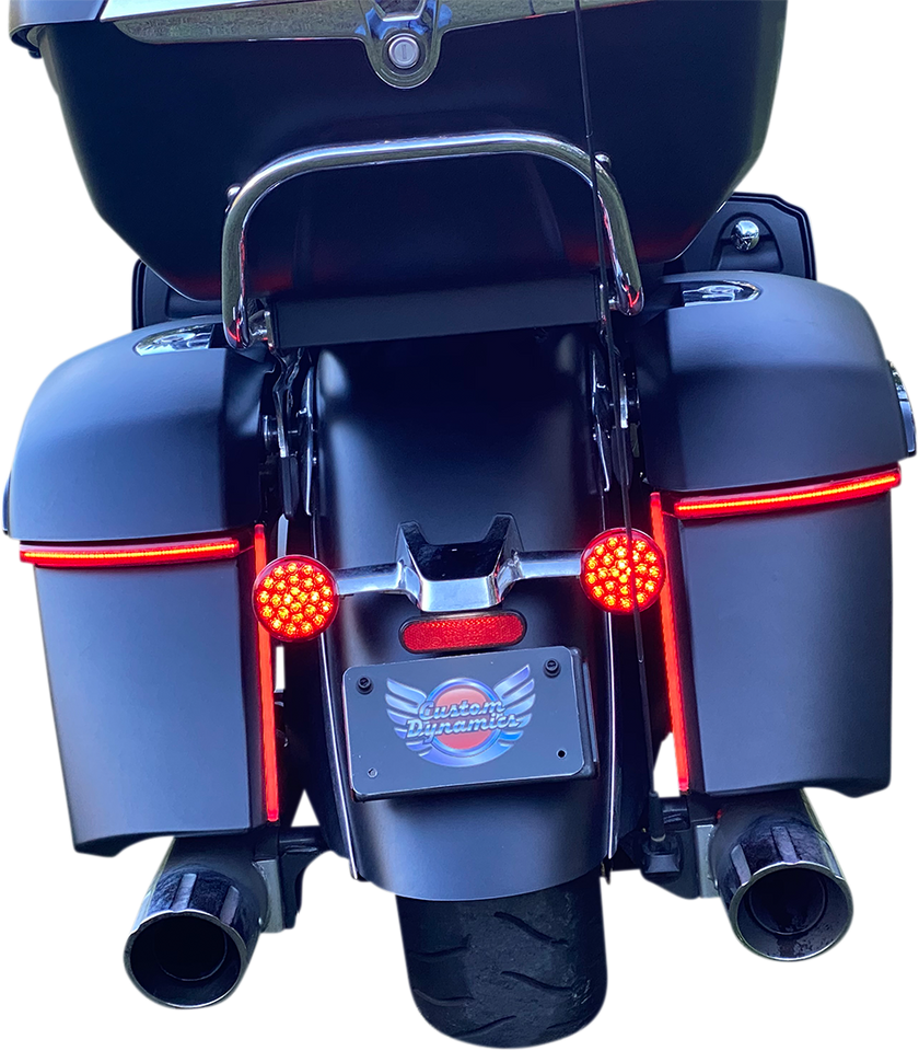 Saddle Bag Lights - Indian - Red Lens - Lutzka's Garage