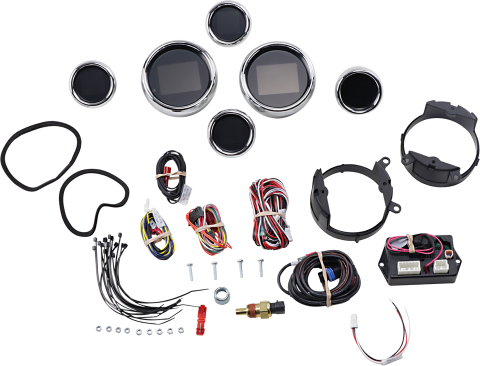 MLX 6-Gauge Instrument Kit - Chrome Bezel