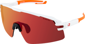 Flash Sunglasses - Matte White/Orange - Smoke Black Red Revo