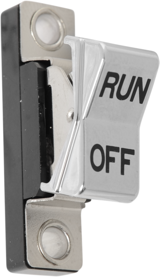 Rocker Switch - Run/Off - Chrome - Lutzka's Garage