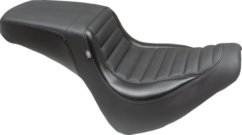 Squareback Seat - Black - Tuck-n-Roll - Fat Bob 18-23 - Lutzka's Garage