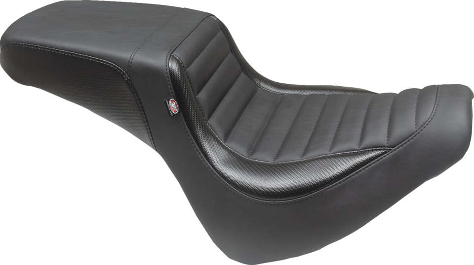 Squareback Seat - Black - Tuck-n-Roll - Fat Bob 18-23 - Lutzka's Garage