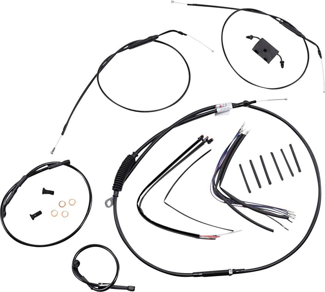 Handlebar Cable and Brake Line Kit - Extended - Sportsters - 12