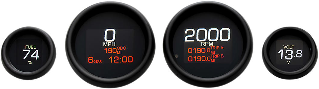 MLX 4-Gauge Instrument Kit - Black Bezel - Lutzka's Garage