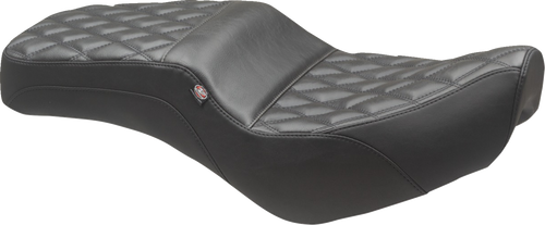 Squareback Seat - Black - Double Diamond - Rebel 300/500 17-23 - Lutzka's Garage