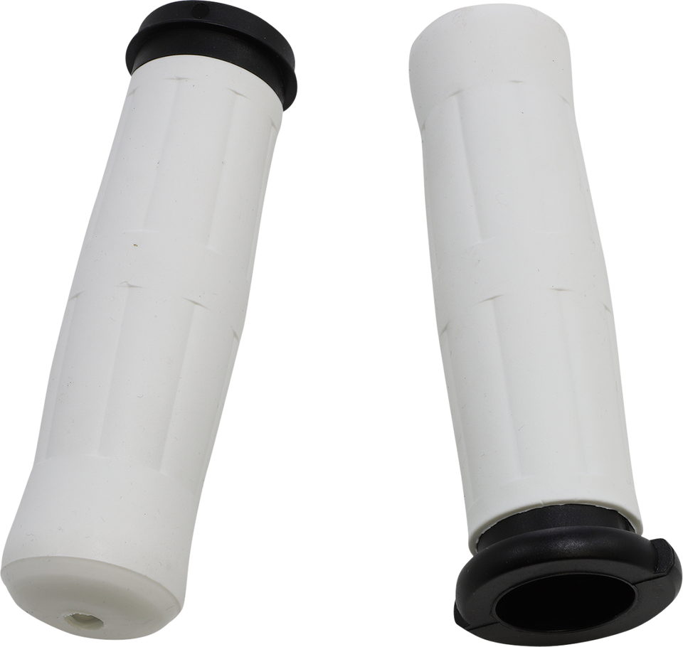 Grips - Old School - Throttle-By-Wire - White - Lutzka's Garage