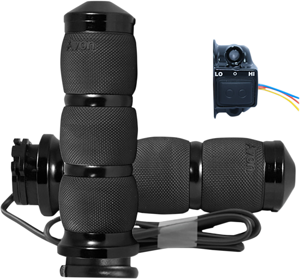 Grips - Heated - Air Cushion - Cable - Black - Lutzka's Garage