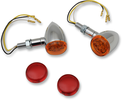 LED Marker Lights - Chrome/Amber or Red - Lutzka's Garage