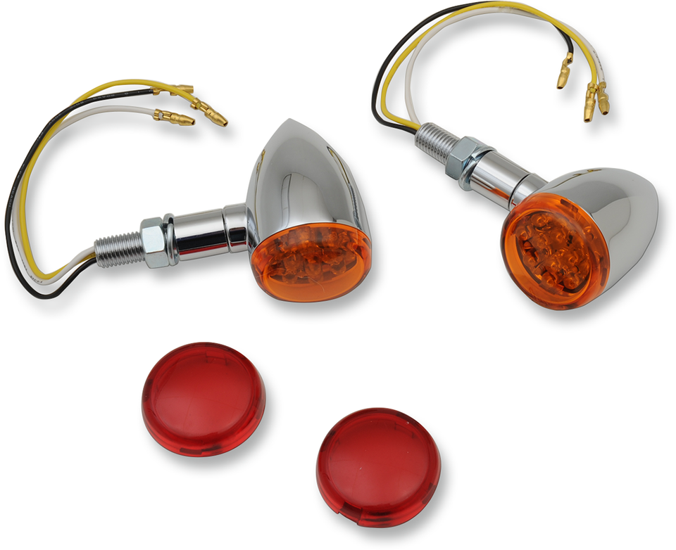 LED Marker Lights - Chrome/Amber or Red - Lutzka's Garage
