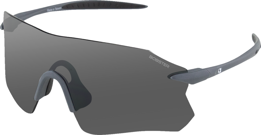 Aero Sunglasses - Matte Gray - Smoke Silver Mirror - Lutzka's Garage