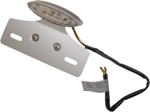 Taillight/License Plate Mount - Cat Eye -Clear Lens - Red LED