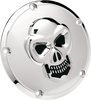 Skull Derby Cover - Chrome - 5 Hole - Lutzka's Garage