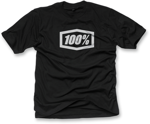 100% Icon T-Shirt - Black - Small - Lutzka's Garage