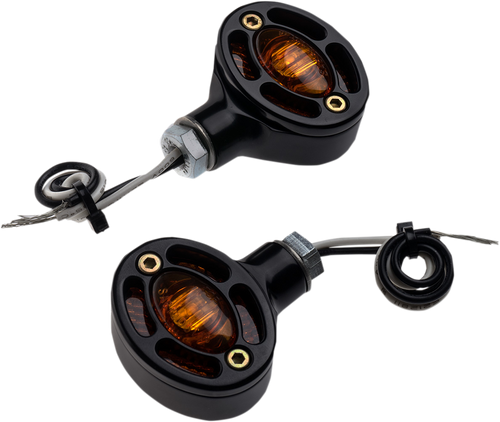 LED Turn Signals - Black with Amber LEDs