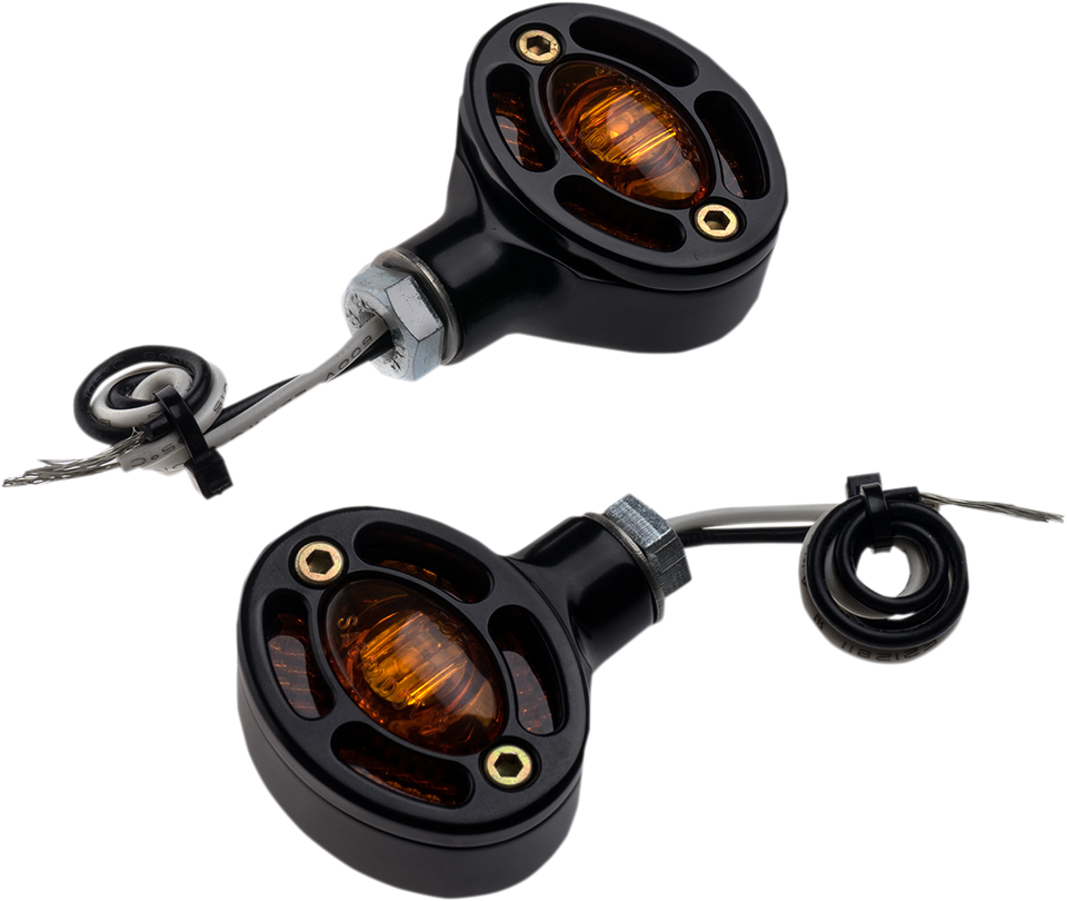 LED Turn Signals - Black with Amber LEDs
