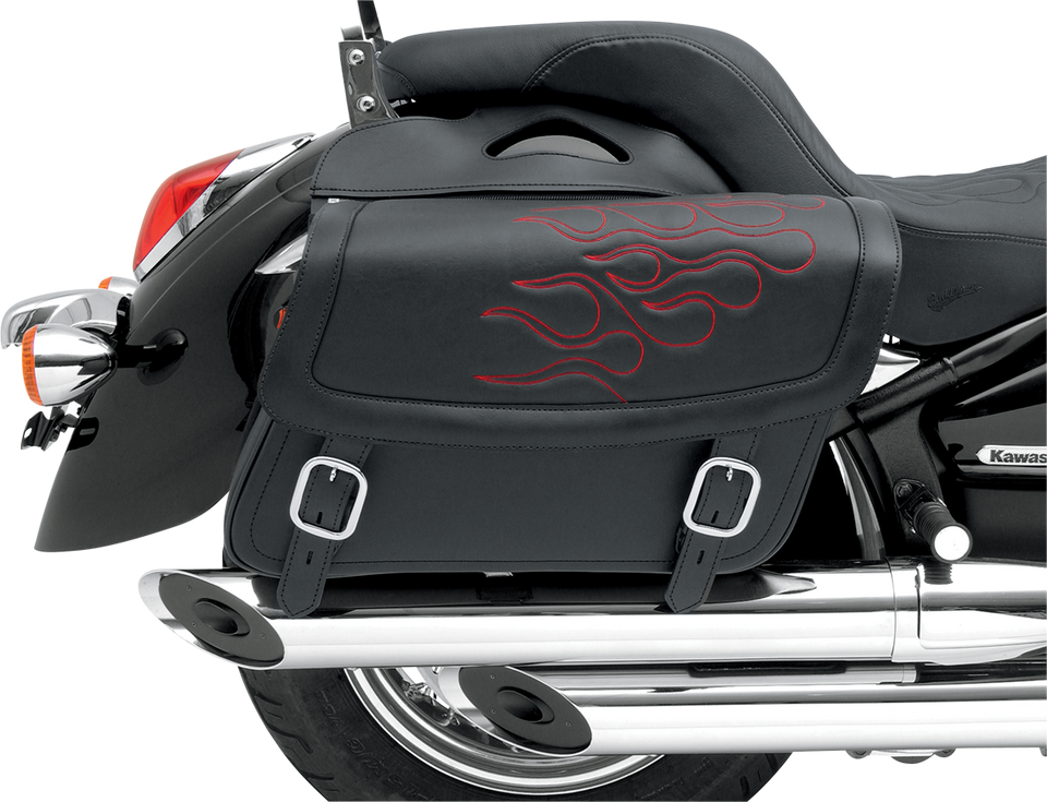 Flame Saddlebag - Red -Large