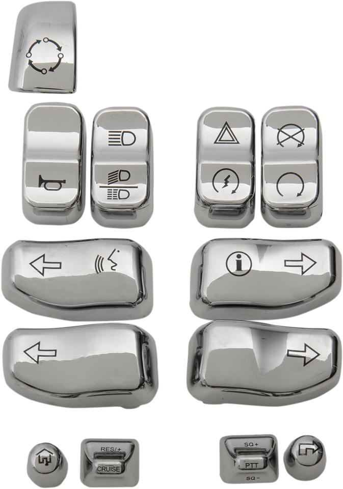 Switch Caps - Chrome - Lutzka's Garage