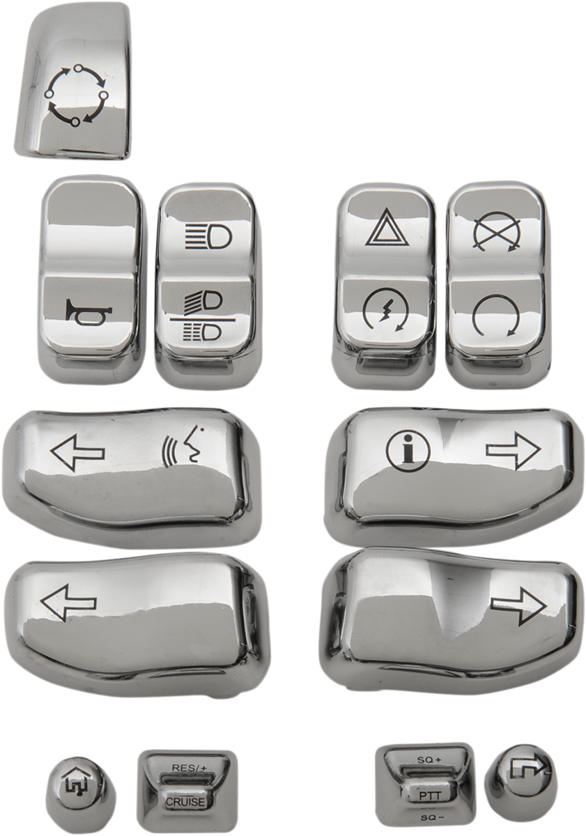 Switch Caps - Chrome - Lutzka's Garage