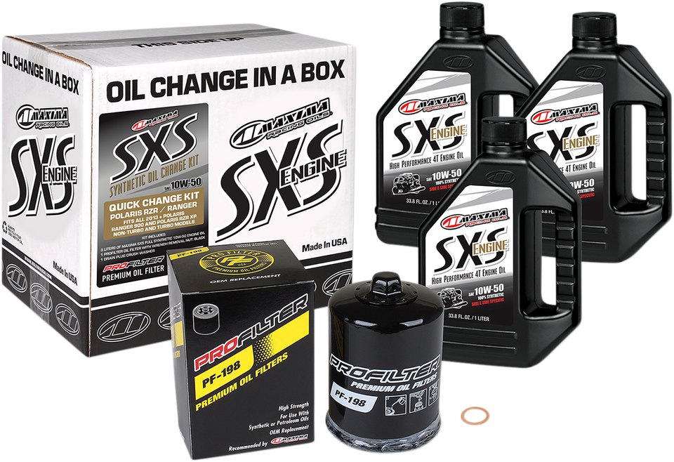 SXS Synthetic Oil Change Kit - Polaris - 10W-50