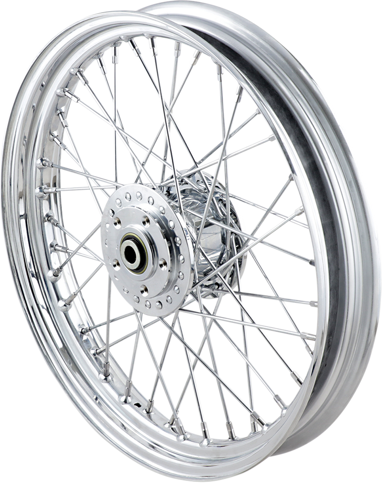 Front Wheel - Dual Disc/No ABS - Chrome - 19"x2.50" - Lutzka's Garage