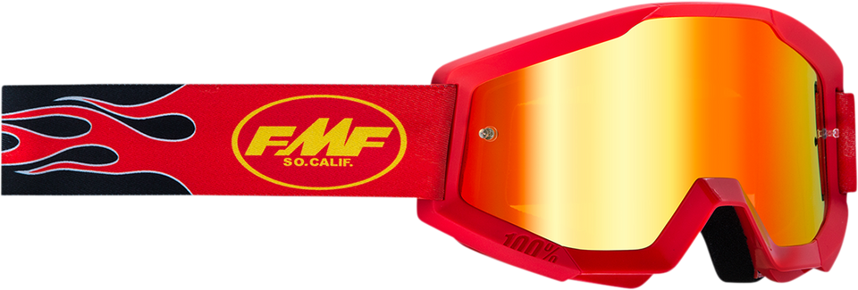 Youth PowerCore Goggles - Flame - Red - Red Mirror - Lutzka's Garage