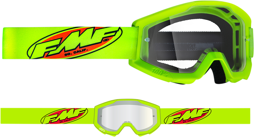 Youth PowerCore Goggles - Core - Yellow - Clear - Lutzka's Garage