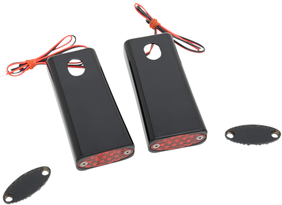 Strut LED Marker Light - Black/Red - Lutzka's Garage