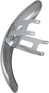 Wide Glide-Style Front Fender with Chrome Mounting Brackets - For 19" or 21" Wheel