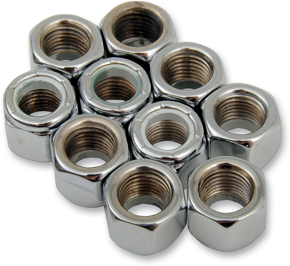 3/8-24 Chrome Nylon Nut