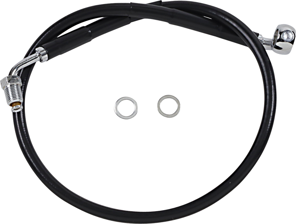 Brake Line - +2" - Black - 18-21 Softail - Lutzka's Garage