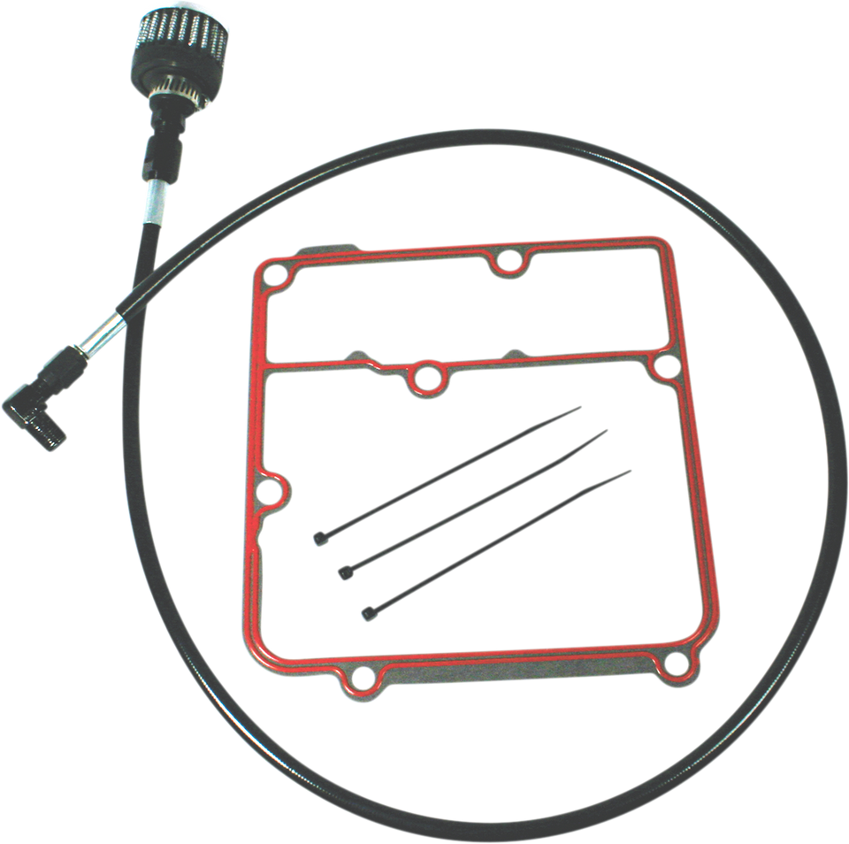 Oil Tank Breather Kit - Black - 99-05 - Lutzka's Garage