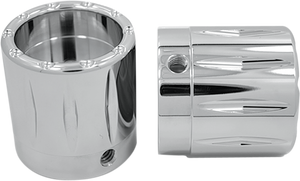 Front Axle Nut Cover - Chrome - Rival - 1" - Lutzka's Garage