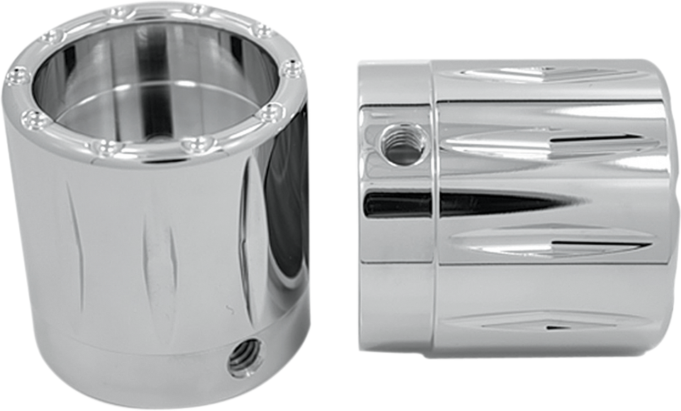 Front Axle Nut Cover - Chrome - Rival - 1" - Lutzka's Garage