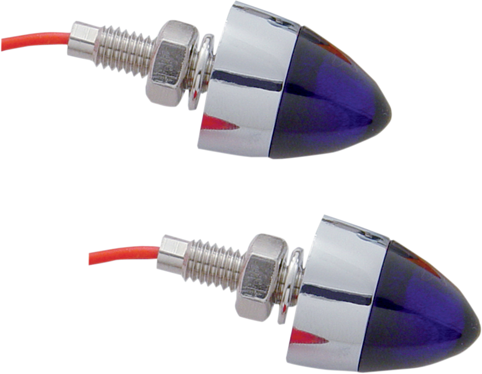 Bullet Mini Marker Lights - Blue - Lutzka's Garage