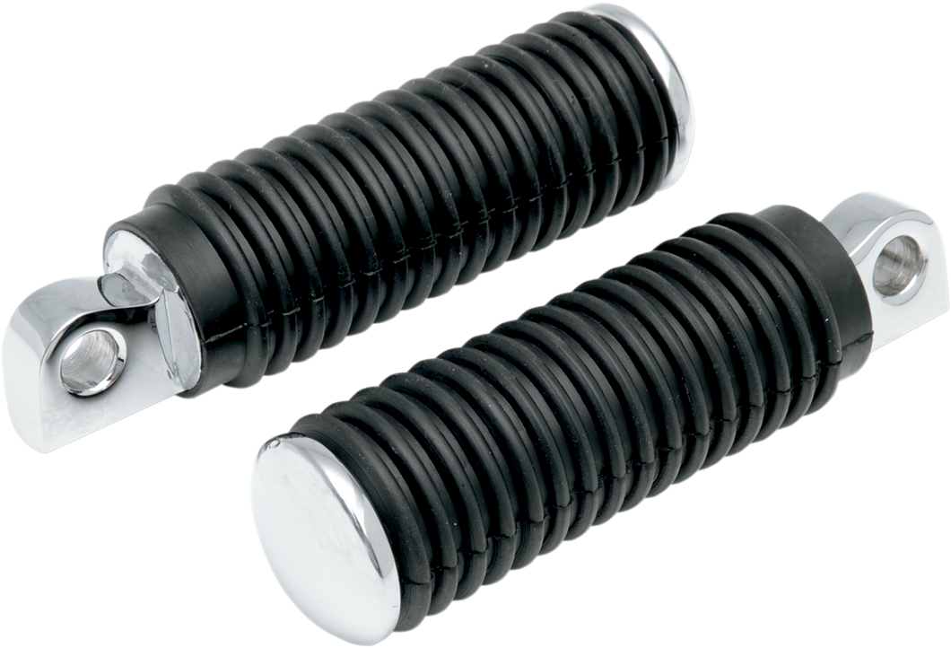 Passenger Pegs - Rubber - Chrome End