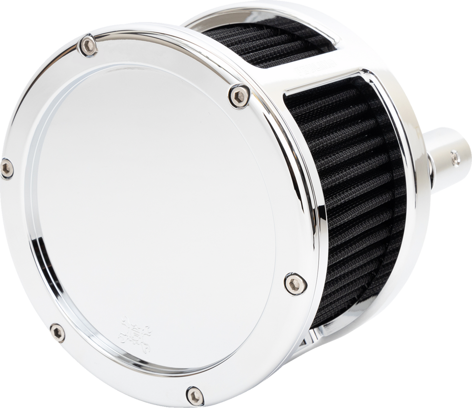 Air Cleaner - BA Race Series - Chrome - Solid Cover - Black - M8 - Lutzka's Garage