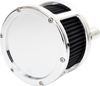 Air Cleaner - BA Race Series - Chrome - Solid Cover - Black - M8 - Lutzka's Garage