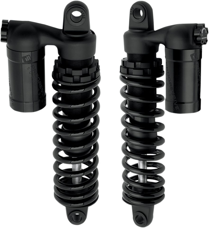 970 Series Piggyback Shocks - Gloss Black/Matte Black - 13.50" - Lutzka's Garage