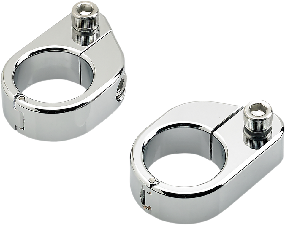 O/S Speed Clamps - Chrome - Straight - Lutzka's Garage