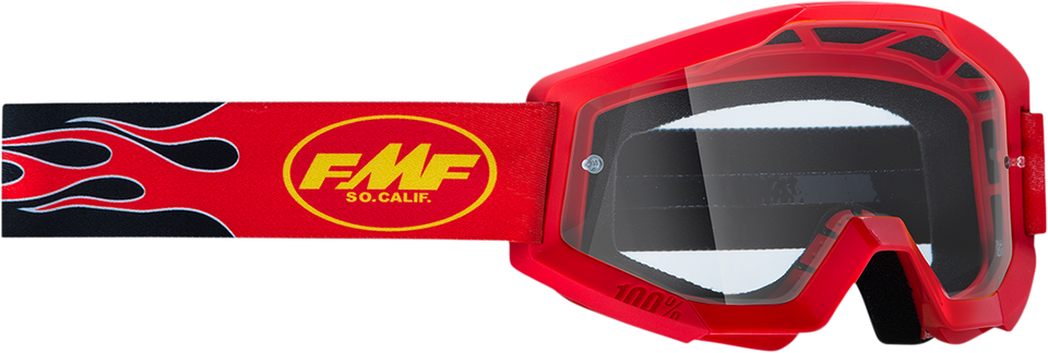 PowerCore Goggles - Flame - Red - Clear - Lutzka's Garage