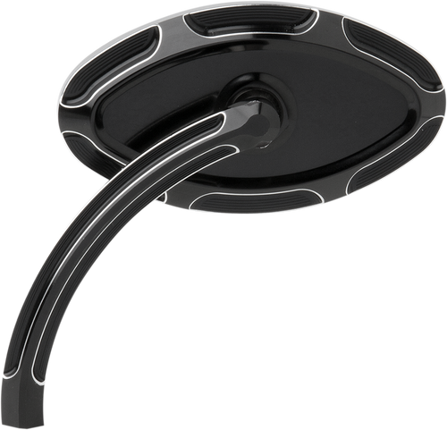 Cats Eye Forged Billet Mirror - Black - Left - Lutzka's Garage