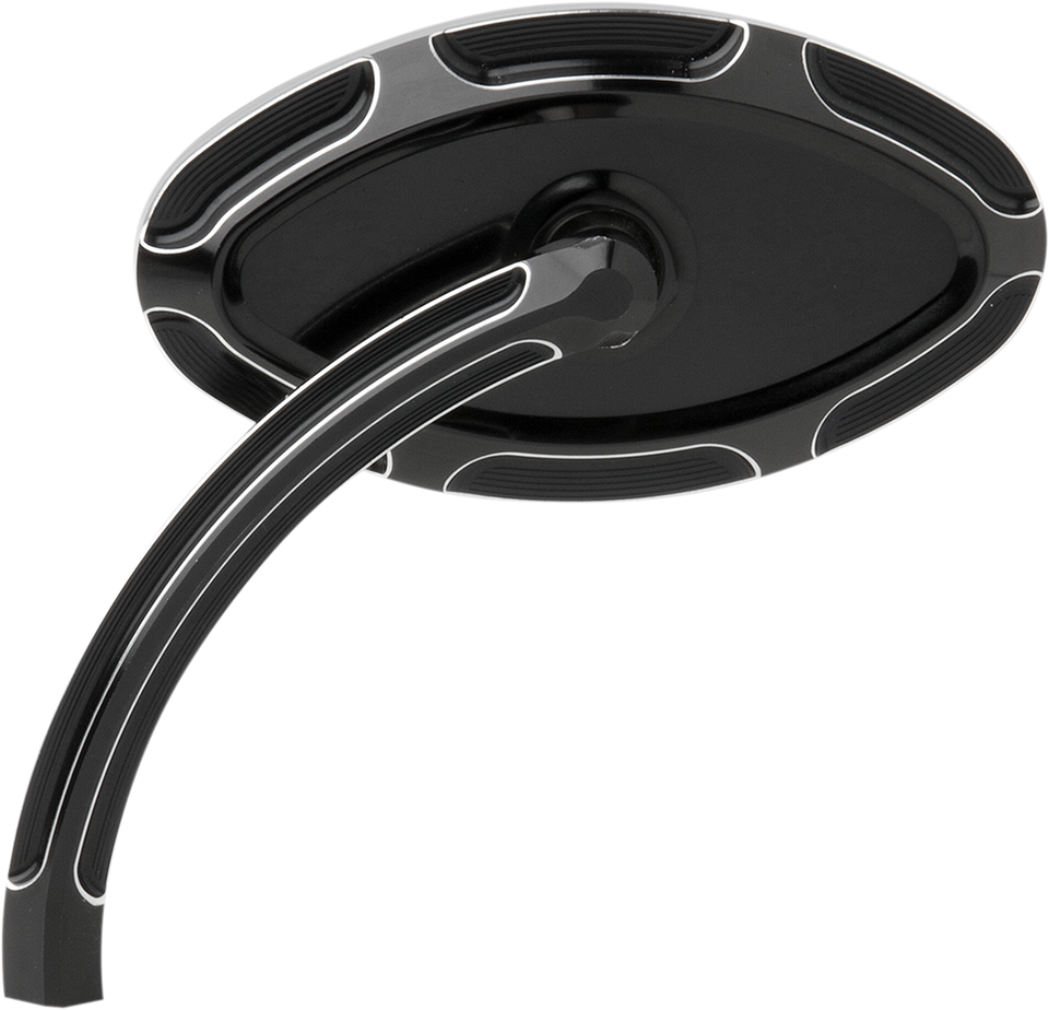 Cats Eye Forged Billet Mirror - Black - Left - Lutzka's Garage