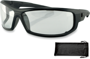 AXL Sunglasses - Gloss Black - Clear - Lutzka's Garage